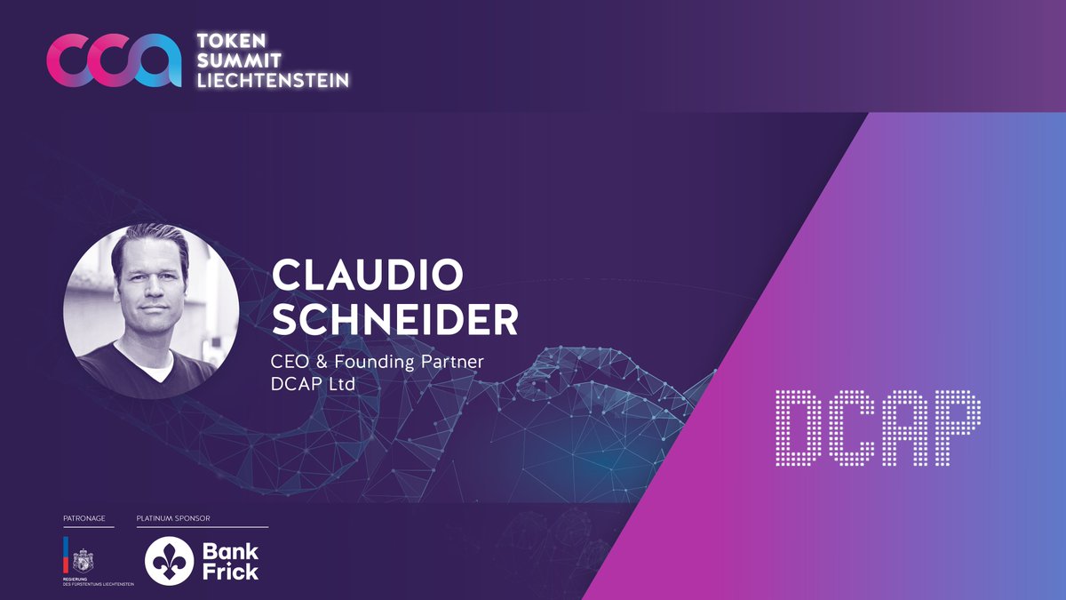CCA TRUSTLESS TECHNOLOGIES ASSOCIATION e.V. (@cryptocountrya1) on Twitter photo 🎤Exciting Speaker Announcement!🎉
We're excited that Claudio Schneider (<a href="/Clas_eth/">schneider.base.eth</a>), CEO & Founding Partner of DCAP, will be speaking at the #CCATokenSummit2024!🌟
🗓️ October 3rd
📍 Vaduzer Saal
Your ticket is one click away: eventbrite.com/e/cca-token-su… 🎤Exciting Speaker Announcement!🎉
We're excited that Claudio Schneider (<a href="/Clas_eth/">schneider.base.eth</a>), CEO & Founding Partner of DCAP, will be speaking at the #CCATokenSummit2024!🌟
🗓️ October 3rd
📍 Vaduzer Saal
Your ticket is one click away: eventbrite.com/e/cca-token-su…