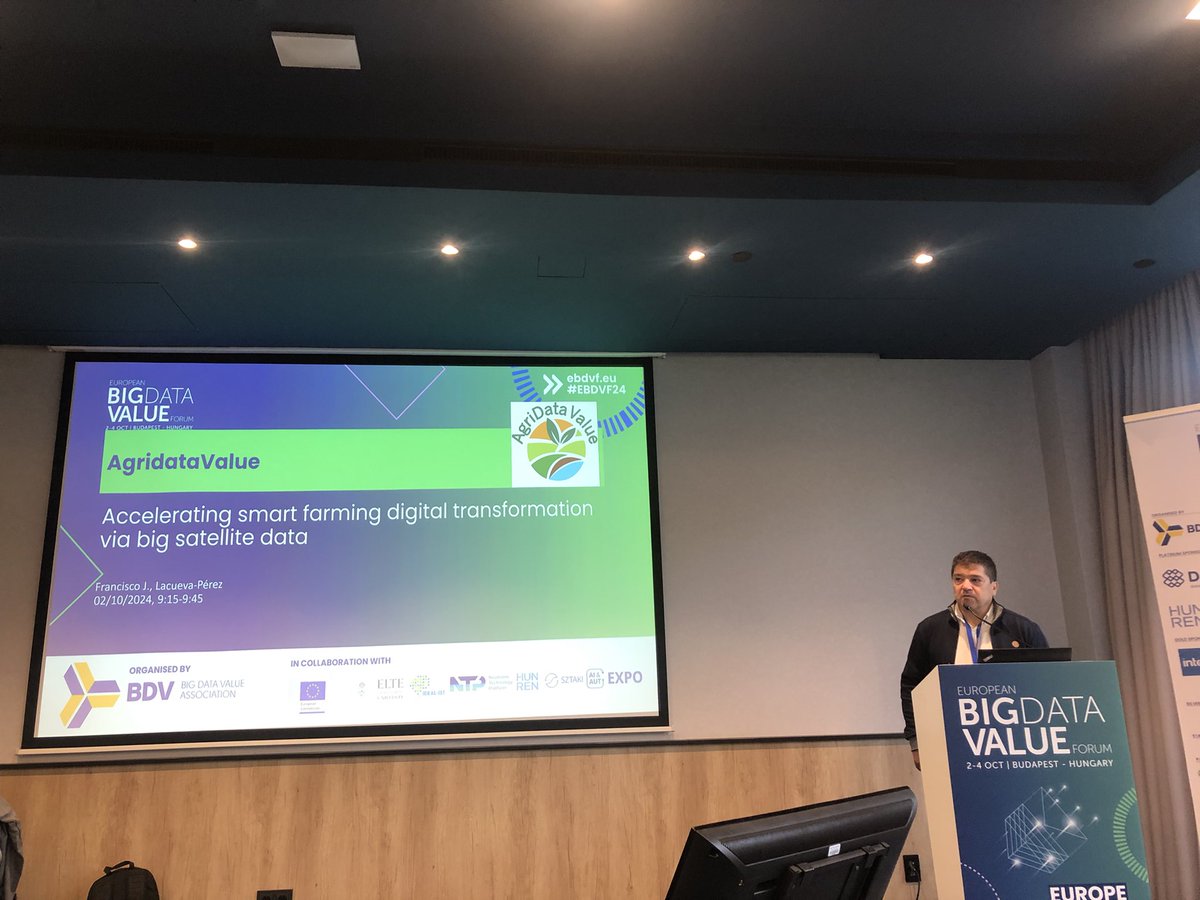 Vega Rodrigálvarez (@vr_ita) on Twitter photo Today, our colleague <a href="/FJLacueva/">Francisco Lacueva</a> presenting #agridatavalue at #EBDV2024 in Budapest. <a href="/ITA_tecnologia/">Instituto Tecnológico de Aragón</a> Today, our colleague <a href="/FJLacueva/">Francisco Lacueva</a> presenting #agridatavalue at #EBDV2024 in Budapest. <a href="/ITA_tecnologia/">Instituto Tecnológico de Aragón</a>
