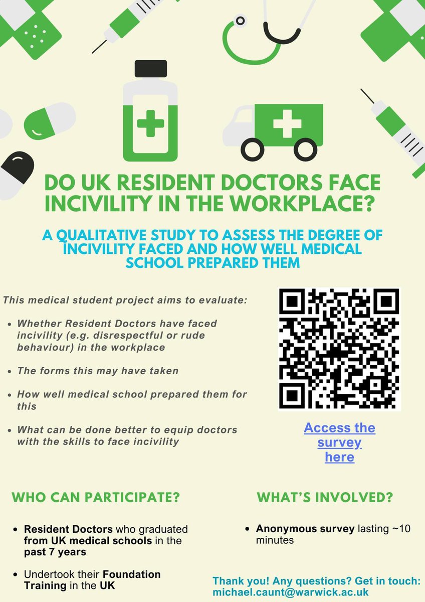 Lee Jenkinson (MIEDP) he/him 🇺🇦 (@leejenksmb1) on Twitter photo #Doctors #Resident #ResidentDoctors #incivility #civility #behaviours A friend is doing this study and would be amazing if you can share and complete please <a href="/drdj/">Marwan Bukhari</a> <a href="/UhmbtEdCentre/">UHMBT Postgraduate Medical Education Team RLI</a> #Doctors #Resident #ResidentDoctors #incivility #civility #behaviours A friend is doing this study and would be amazing if you can share and complete please <a href="/drdj/">Marwan Bukhari</a> <a href="/UhmbtEdCentre/">UHMBT Postgraduate Medical Education Team RLI</a>