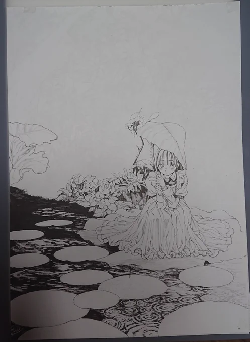 日ごとの製作過程。
ゆっくり丁寧に描きました。 