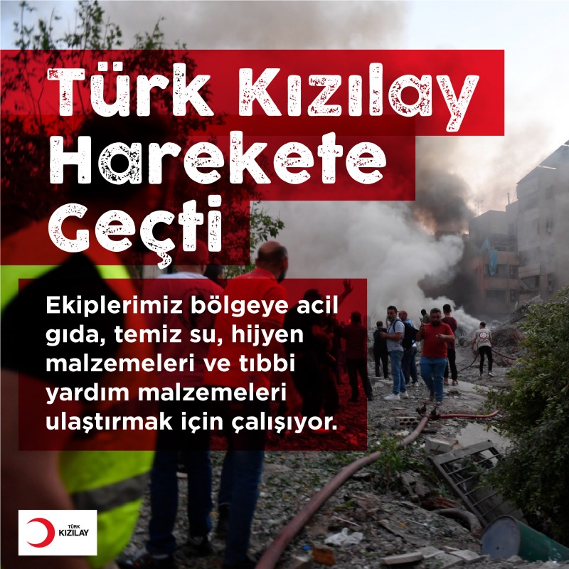 Kizilay's tweet photo. Lübnan’da 1 milyondan fazla insan acil yardıma muhtaç. 350.000 kişi evlerini terk etmek zorunda kaldı. 

Bağışlarınızı Lübnan halkına ulaştırmak adına çalışmalarımızı sürdüyoruz. 🇹🇷 🇱🇧