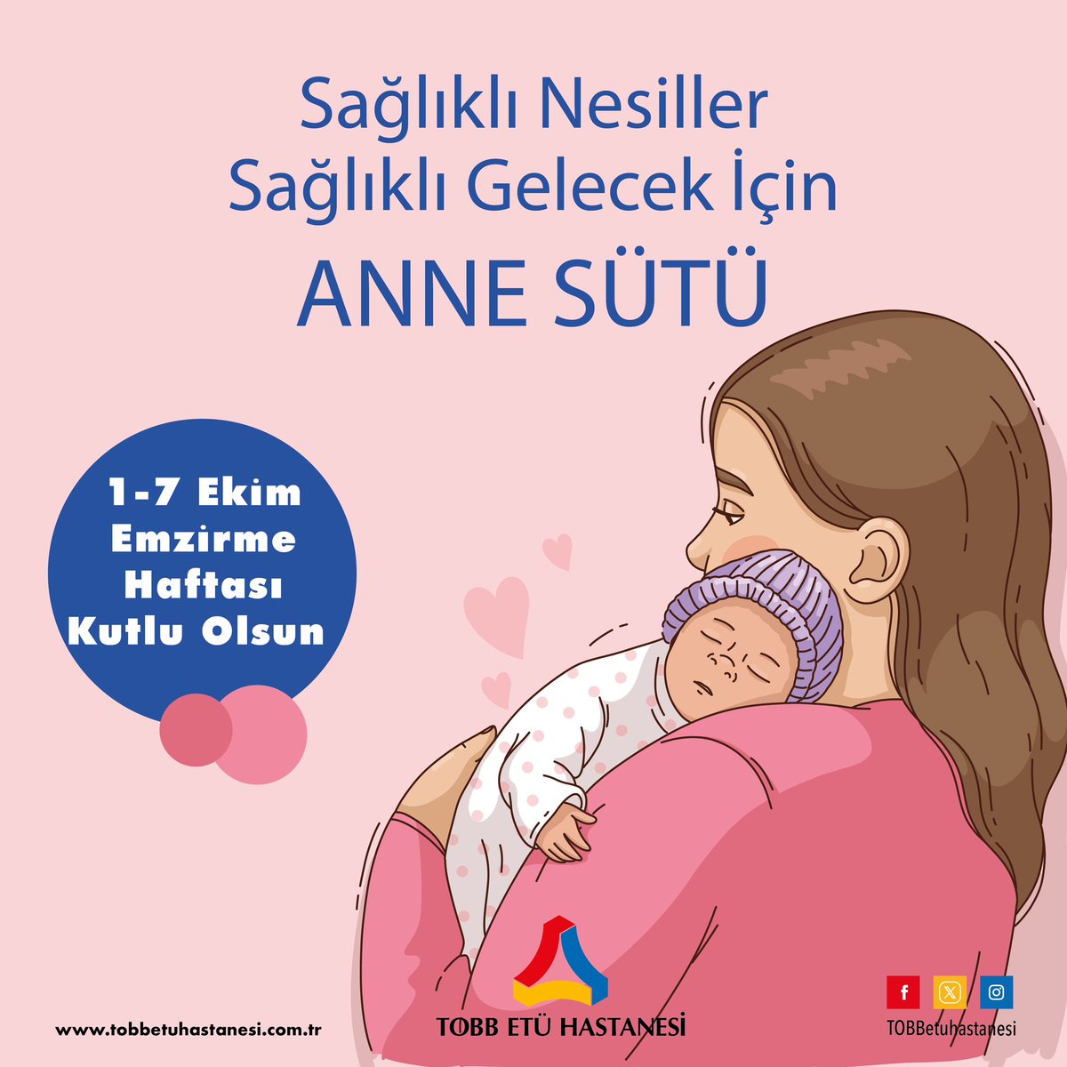 1-7 Ekim Emzirme Haftası Kutlu Olsun.🤱

 #emzirmehaftası #tobbetühastanesi #ankara