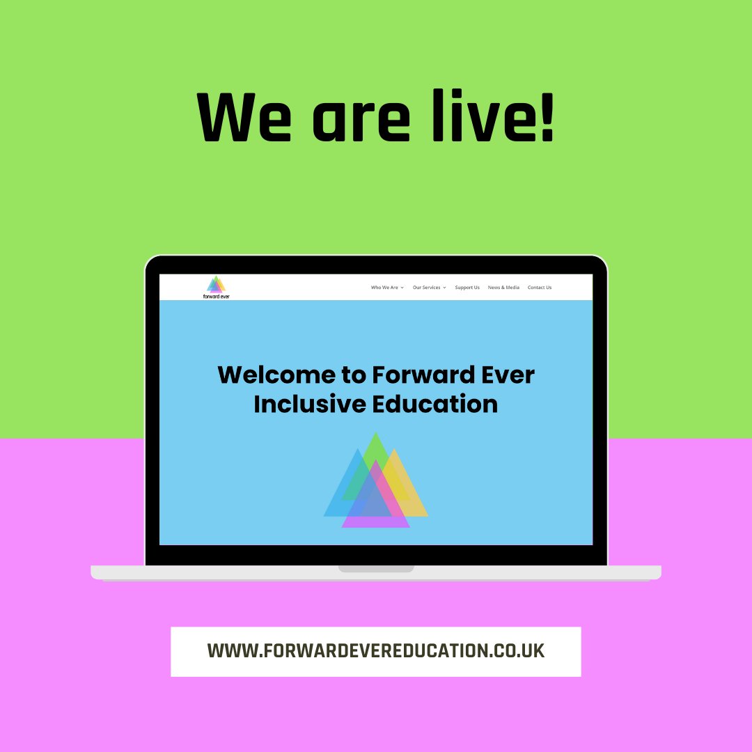 🚀 Our new website is LIVE! 🎉

We’ve revamped everything to make it even easier for you to learn about our mission, explore our projects, &amp; discover our services. 

🔗 forwardevereducation.co.uk

#InclusiveEducation #NewWebsite #ForwardEver #EducationForAll