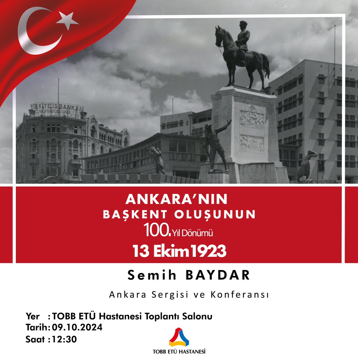 Ankara Sergisi ve Konferansı 9 Ekim Saat: 12:30 TOBB ETÜ Toplantı Salonu 📸

#ankara #ankaraetkinlik #ankaraetkinlikleri #vekam #tobbetütıpfakültesi #tobbetuhastanesi #tobbetü
