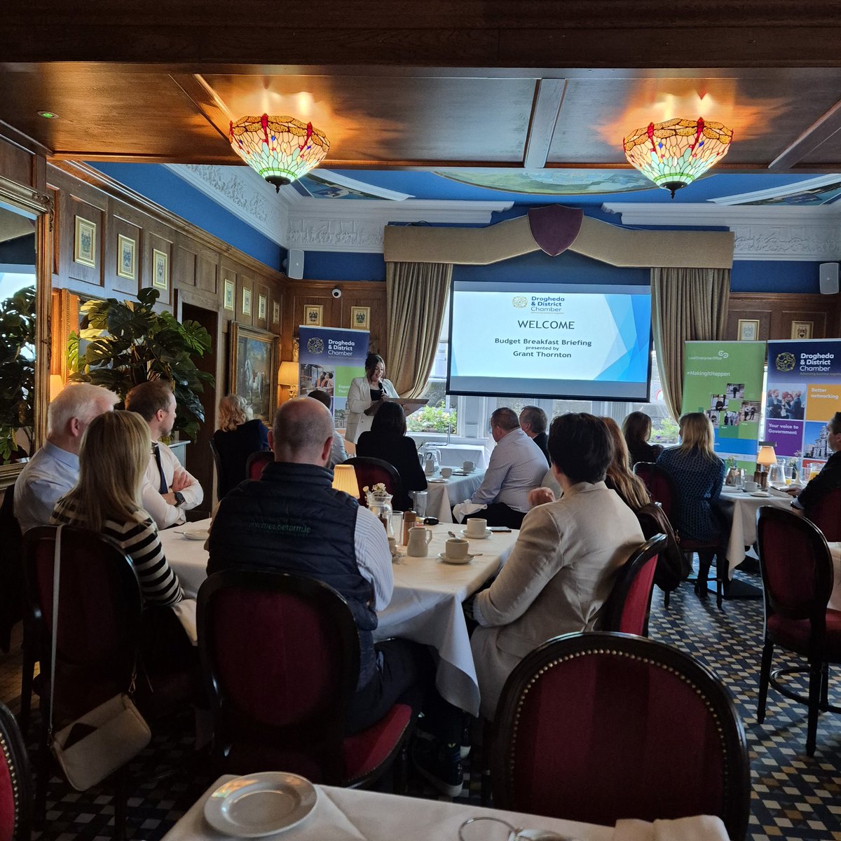 RobertMurrayIE's tweet photo. Great to be in the wonderful @ScholarsHotel with @DroghedaChamber and @GrantThorntonIE for the annual Budget Breakfast Briefing #ElevatingDrogheda #Budget2025 https://t.co/dlZNgz5MeF