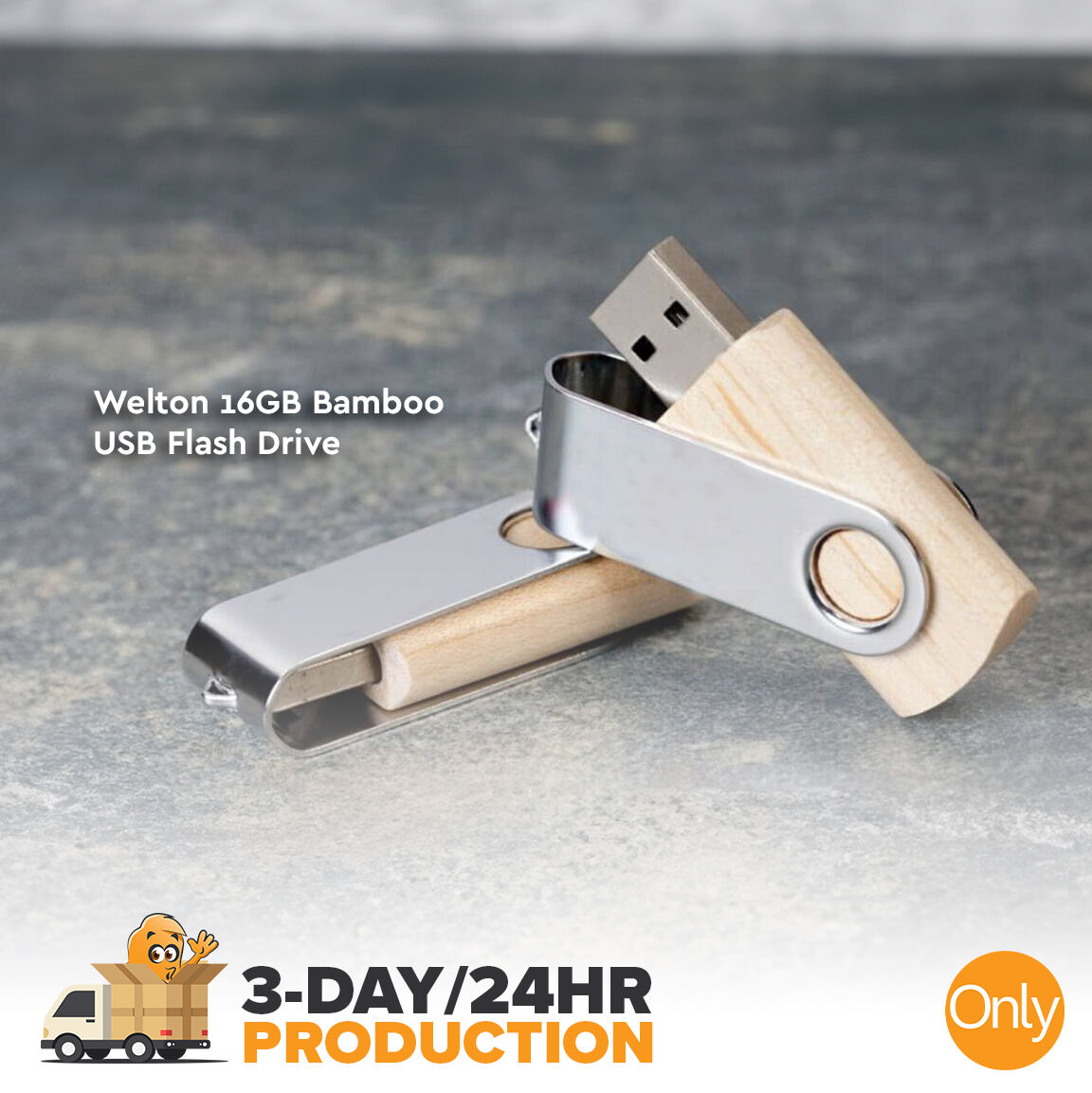 Need your goodies in a flash? 🚀  We can whip up your order in just three days for up to 1,000 units, or if you're in a hurry, how about 500 pieces ready in 24 hours? Contact us to learn more.

#PromotionalUSB #flashdrive #custom #ecoUSB