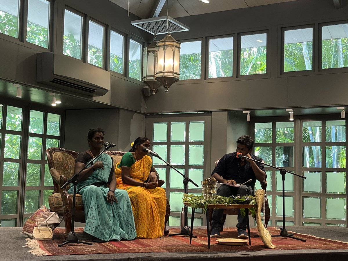 Soumya Swaminathan (@doctorsoumya) on Twitter photo At #Porambokkiyal2024, prawn pickers from villages around #mangrove forests, Pulicat lake described their traditional occupation, now disappearing. Tremendous knowledge of medicinal plants & local ecology - city dwellers unaware! <a href="/tmkrishna/">T M Krishna</a> <a href="/WRIIndia/">WRI India</a> <a href="/aaranrpatel/">Aaran R Patel</a> <a href="/IUCN/">IUCN</a> <a href="/WWFINDIA/">WWF-India</a> At #Porambokkiyal2024, prawn pickers from villages around #mangrove forests, Pulicat lake described their traditional occupation, now disappearing. Tremendous knowledge of medicinal plants & local ecology - city dwellers unaware! <a href="/tmkrishna/">T M Krishna</a> <a href="/WRIIndia/">WRI India</a> <a href="/aaranrpatel/">Aaran R Patel</a> <a href="/IUCN/">IUCN</a> <a href="/WWFINDIA/">WWF-India</a>