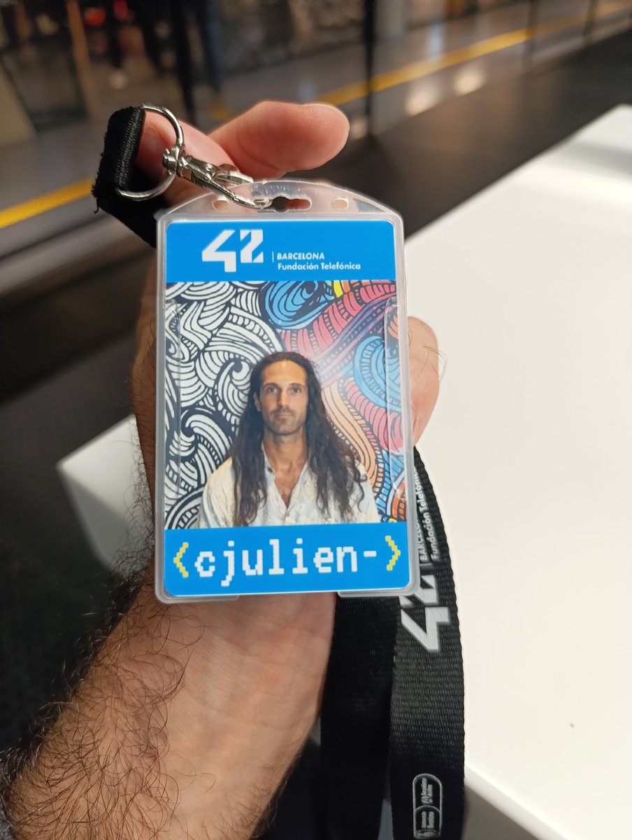 Officially a member! Got my badge yesterday <a href="/42BarcelonaFTef/">42 Barcelona</a> <a href="/42born2code/">42 Paris</a> <a href="/partagexyz/">Partage</a>