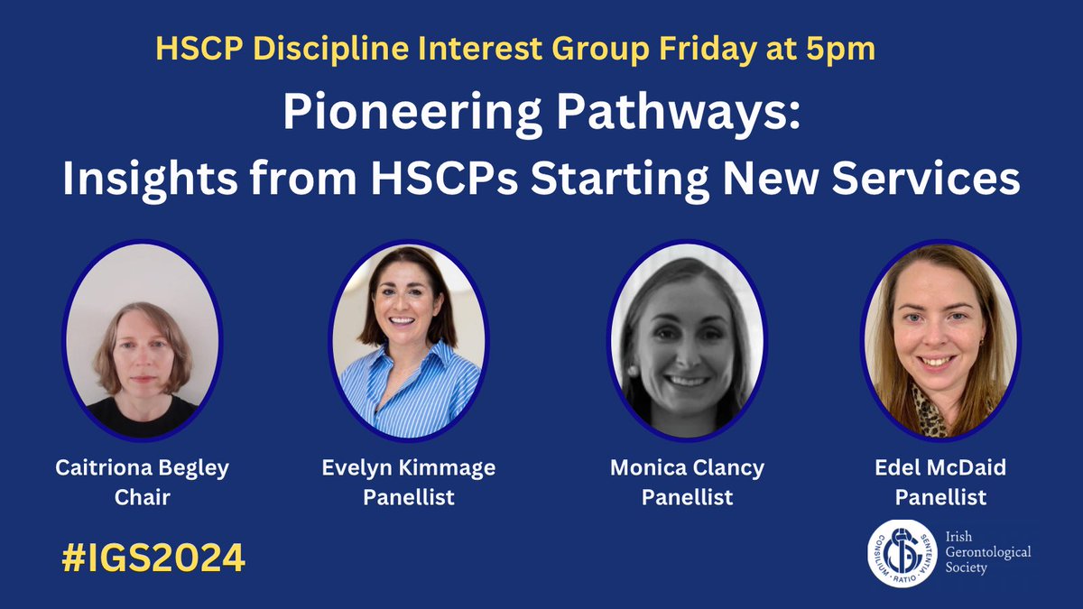 HSCPs attending #IGS2024 be sure not to miss this interactive session on pioneering pathways with <a href="/EvKimmage/">Evelyn Kimmage</a> <a href="/monsclancy/">Monica Clancy SLT</a> <a href="/edelphysio/">Edel McDaid</a> and chaired by <a href="/CBegleyPT/">Caitriona Begley</a> 

Full conference schedule here 👉 virtual.oxfordabstracts.com/event/28963/pr…