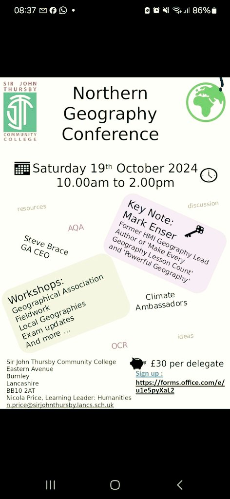 <a href="/TTRGeog/">TTR Geography</a> <a href="/The_GA/">Geographical Association</a> <a href="/WomenEdNW/">#WomenEd England North West</a> <a href="/NSRiazat/">Dr Nasima Riazat</a> <a href="/AmyCaseGeog/">Amy Case</a> <a href="/EnserMark/">Mark Enser 🌍</a> <a href="/lcgeography/">Alistair Hamill</a> <a href="/ClimateChamps_/">Climate Champions</a> <a href="/RGS_IBG/">Royal Geographical Society (with IBG)</a> <a href="/geogramblings/">Kit Marie Rackley (Geogramblings)</a> <a href="/grego_geog/">Laura🌍</a> <a href="/missgeog92/">L A U R A 🌍</a> <a href="/fiona_616/">Fiona Sheriff 👨‍👩‍👧‍👧🌍</a> <a href="/mrgeogaa/">Aqeeb Akram 🌍</a> <a href="/AQA/">AQA</a> <a href="/OfficialSJTCC/">Sir John Thursby</a> 

It's going to be fabulous!