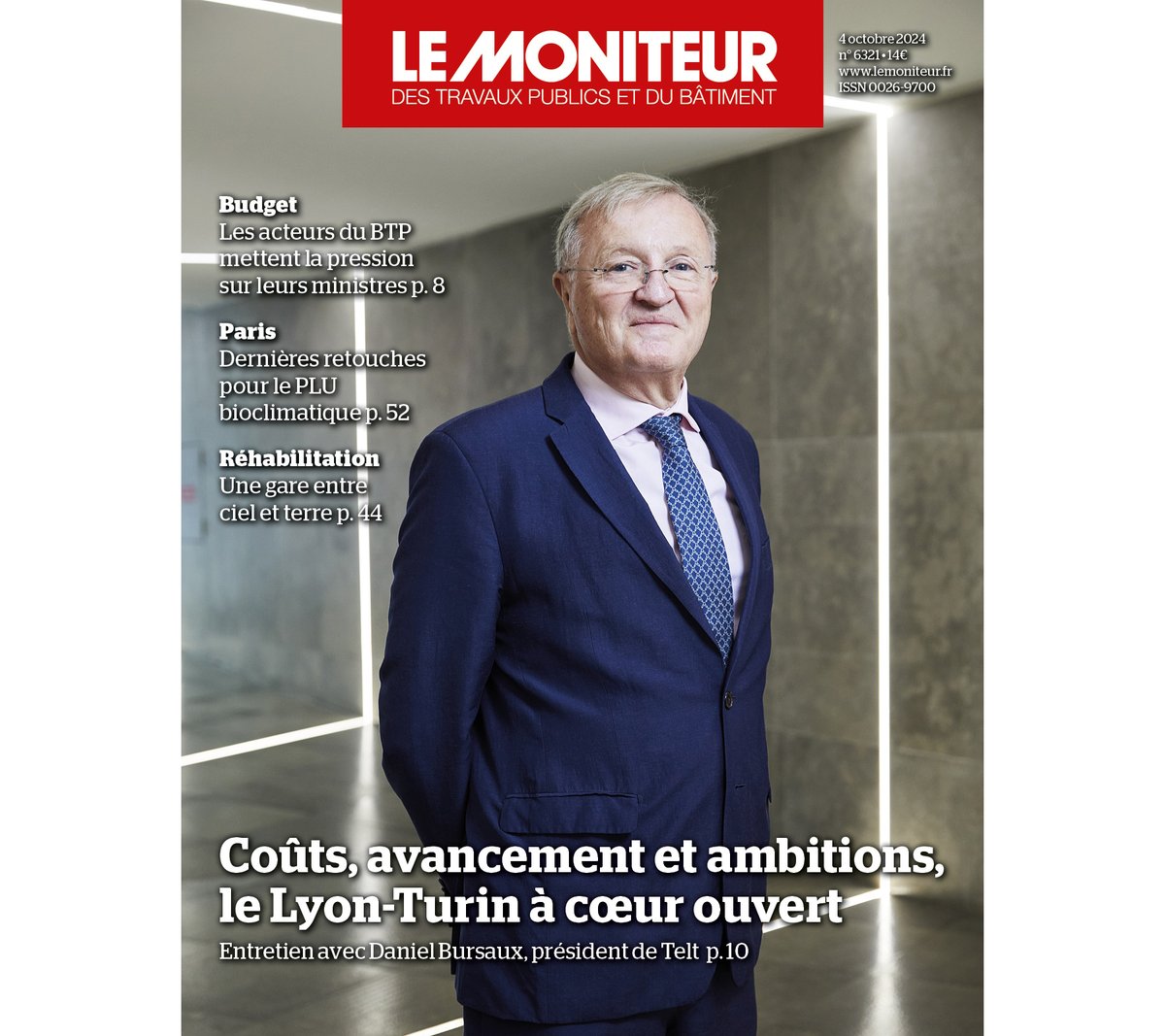 À la Une du Moniteur
🔍 Les acteurs du BTP mettent la pression sur leurs ministres
🛠️ Tunnel Lyon-Turin : entretien avec Daniel Bursaux (Telt)
🏛️ Défis thermiques et structuraux pour la rénovation du Palais Bourbon
📜 Futur PLU bioclimatique parisien : rapport d’enquête publique