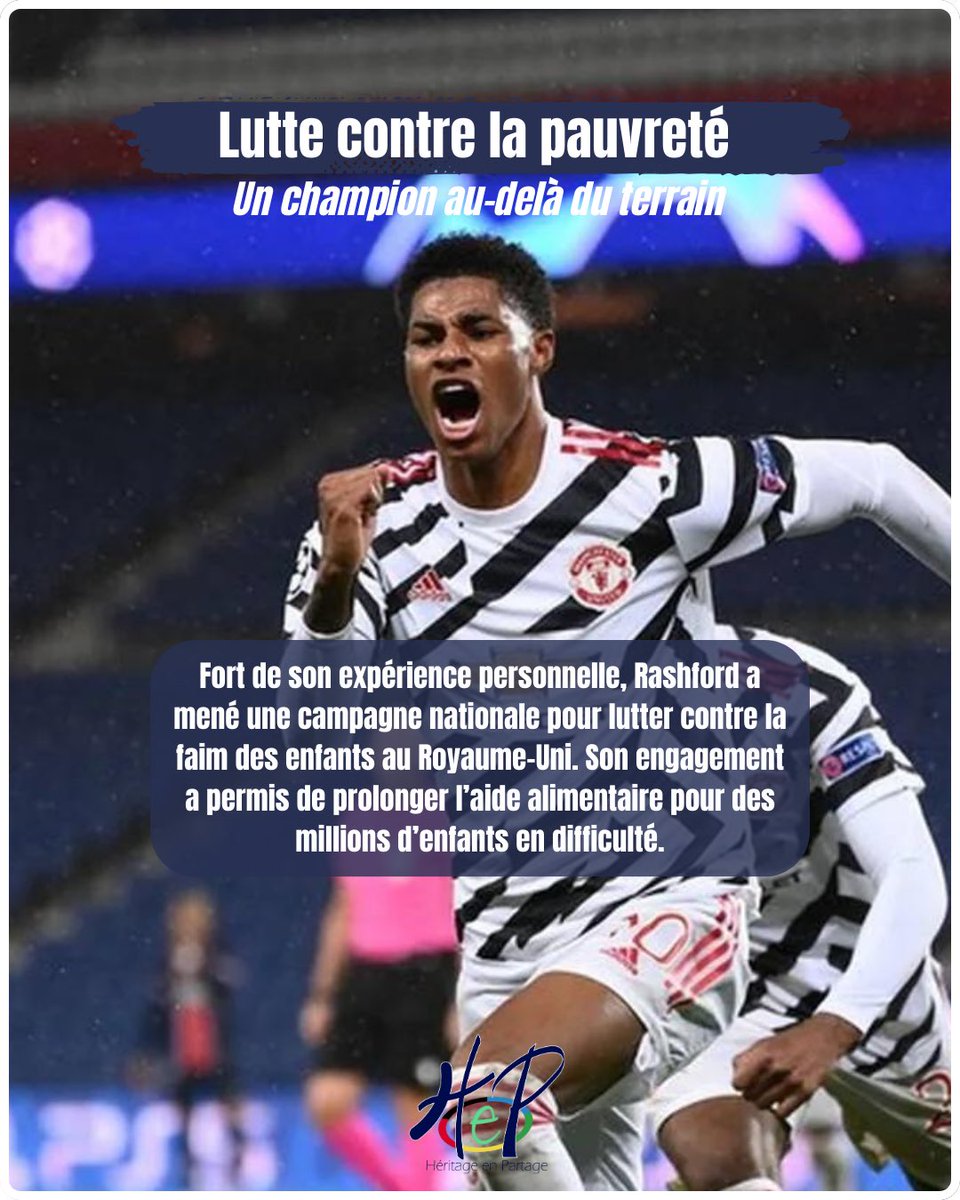 HEPcaravane's tweet photo. Marcus Rashford n’est pas seulement un footballeur talentueux ⚽️, il est aussi un défenseur des enfants et un champion de la justice sociale 🌍. https://t.co/INdFulMB0o