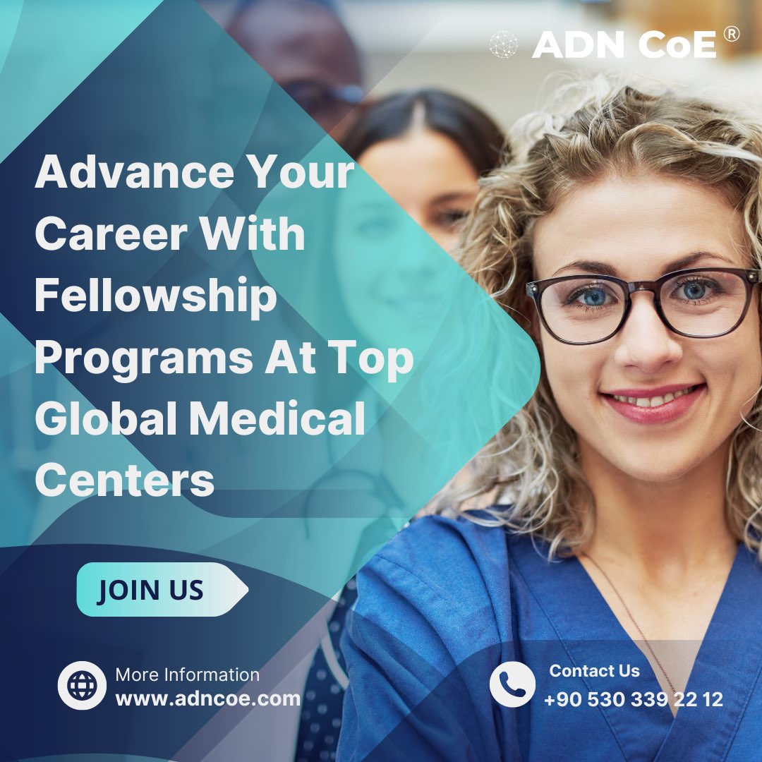 adn_coe's tweet image. Our fellowship programs are crafted to meet your career aspirations, offering immersive, hands-on experience at leading medical institutions worldwide. 

🔗Enroll now: adncoe.com/fellowships

#fellowshipprograms #fellowships