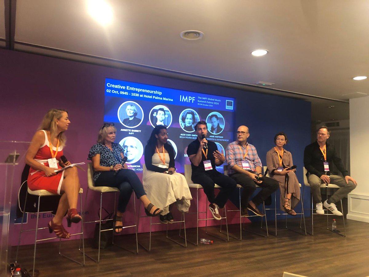 Live from <a href="/IMPForum/">IMPF</a>’s Global Music Summit in Palma! 

ECSA's @Helienne Lindvall and <a href="/arrienmolema/">Arrien Molema</a> dive into the intersections between creativity, business and entrepreneurship, together with Alexi Cory-Smith (<a href="/BellaFiguraHQ/">BellaFiguraMusic</a>) Jedd Katrancha (<a href="/downtownmusic/">Downtown Music Holdings</a>), <a href="/jamiehartman/">Jamie Hartman</a>, Karen