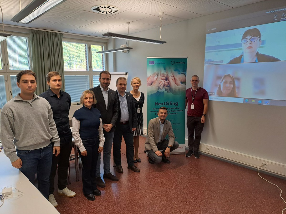 NextgengProject's tweet photo. Jamk University of Applied Sciences hosted on 1 Oct. 2023 the 5th Steering Committee Meeting on NextGEng Project. Representatives from all six partners discussed key outcomes from the first two years and planned activities for the next six months.
#NextGEng #EUproject https://t.co/mbARgVzbn7