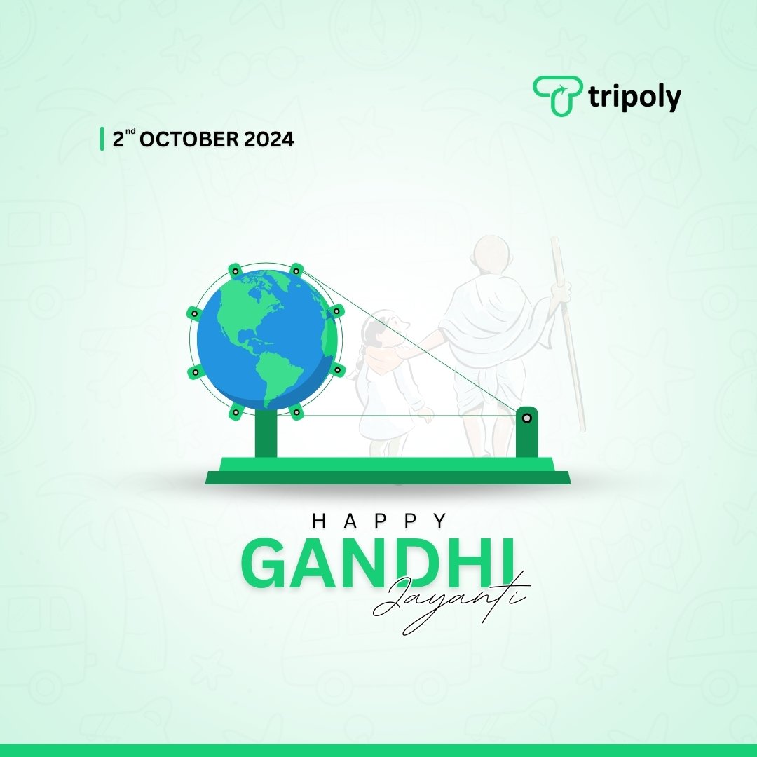 tripolyofficial's tweet photo. Happy Birthday to the man who taught us to chase our travel dreams with truth and simplicity. 

#Tripoly #HappyGandhiJayanti #GandhiJayanti https://t.co/NQnEtlFGnG