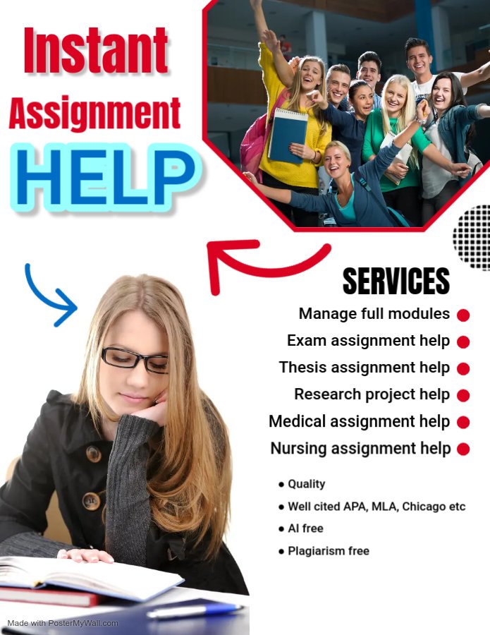2Assignmenthelp's tweet image. Your go-to source for assignment help and top-tier writing services—crafted to boost your academic and professional success.
#assignments #Assignment #Essaydue #essayhelp #quality #Exams #research .
Hit my inbox at a friendly price 📥