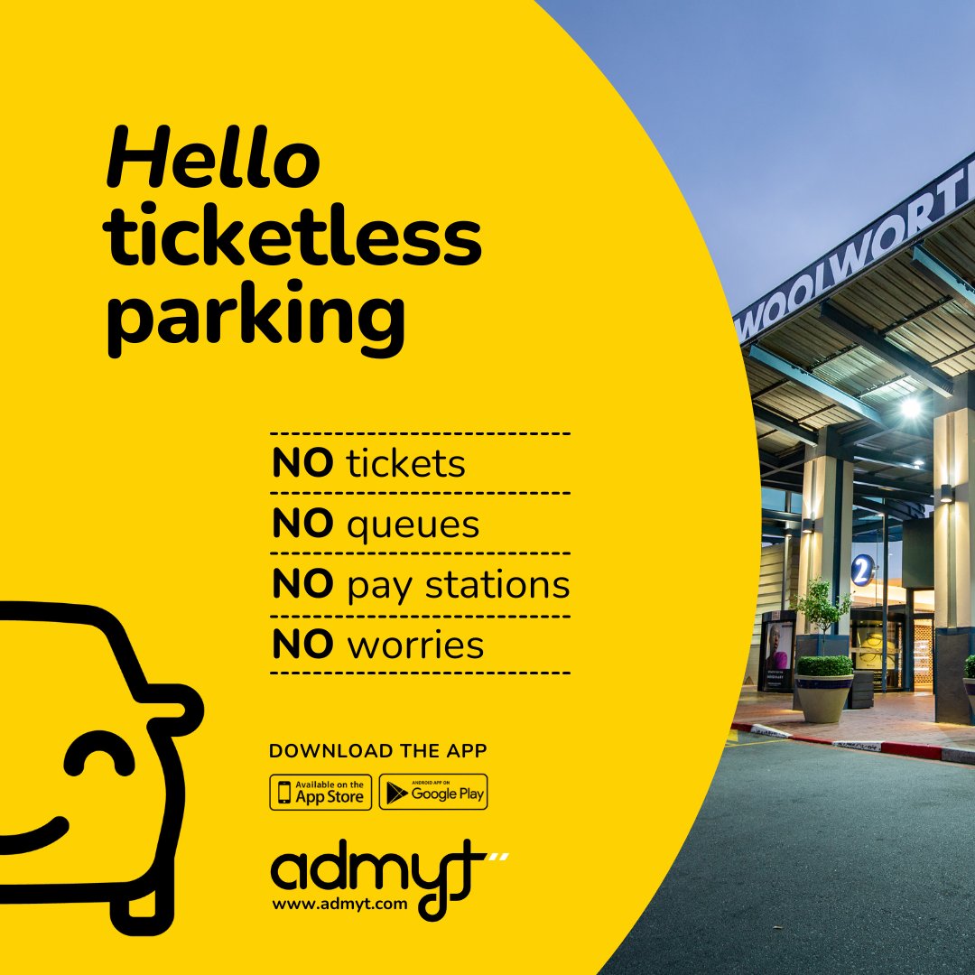 Say goodbye to parking headaches &amp; hello to smooth shopping trips! With admyt, parking ticket hassles are a thing of the past.  

Register on admyt.com or download the app now to simplify your parking (+ shopping) experience! 

#CapeGateCentre #EverythingAndMore