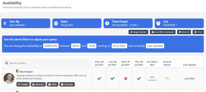 updatedge's tweet photo. Finding available supply staff is a time-consuming task. Fortunately, Updatedge makes the difference, giving you #RealTimeAvailability of all your connected workers. This saves consultants up to 20% of their time.

See more here: https://t.co/xc4rGo2d6h https://t.co/7Kbd6xXrDJ