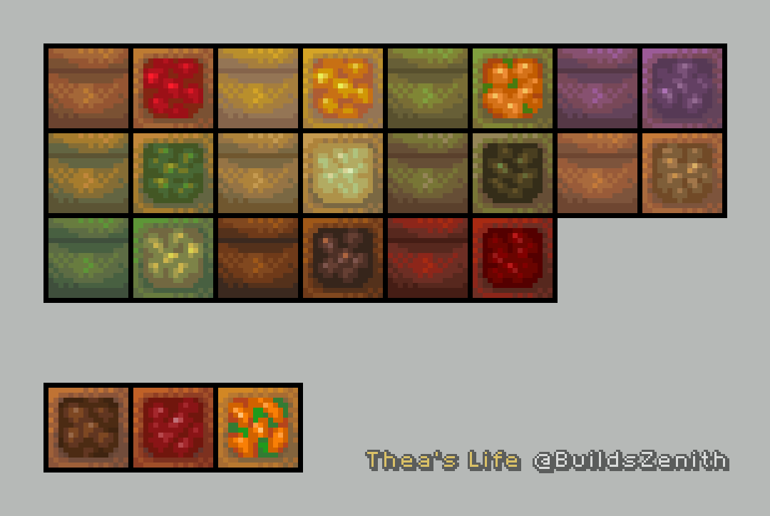 BuildsZenith's tweet image. Crop blocks & seed blocks
Full showcase! 🌾
==========o===========
#Minecraft #Minecraftmod #Pixelart #Tlifebedrock