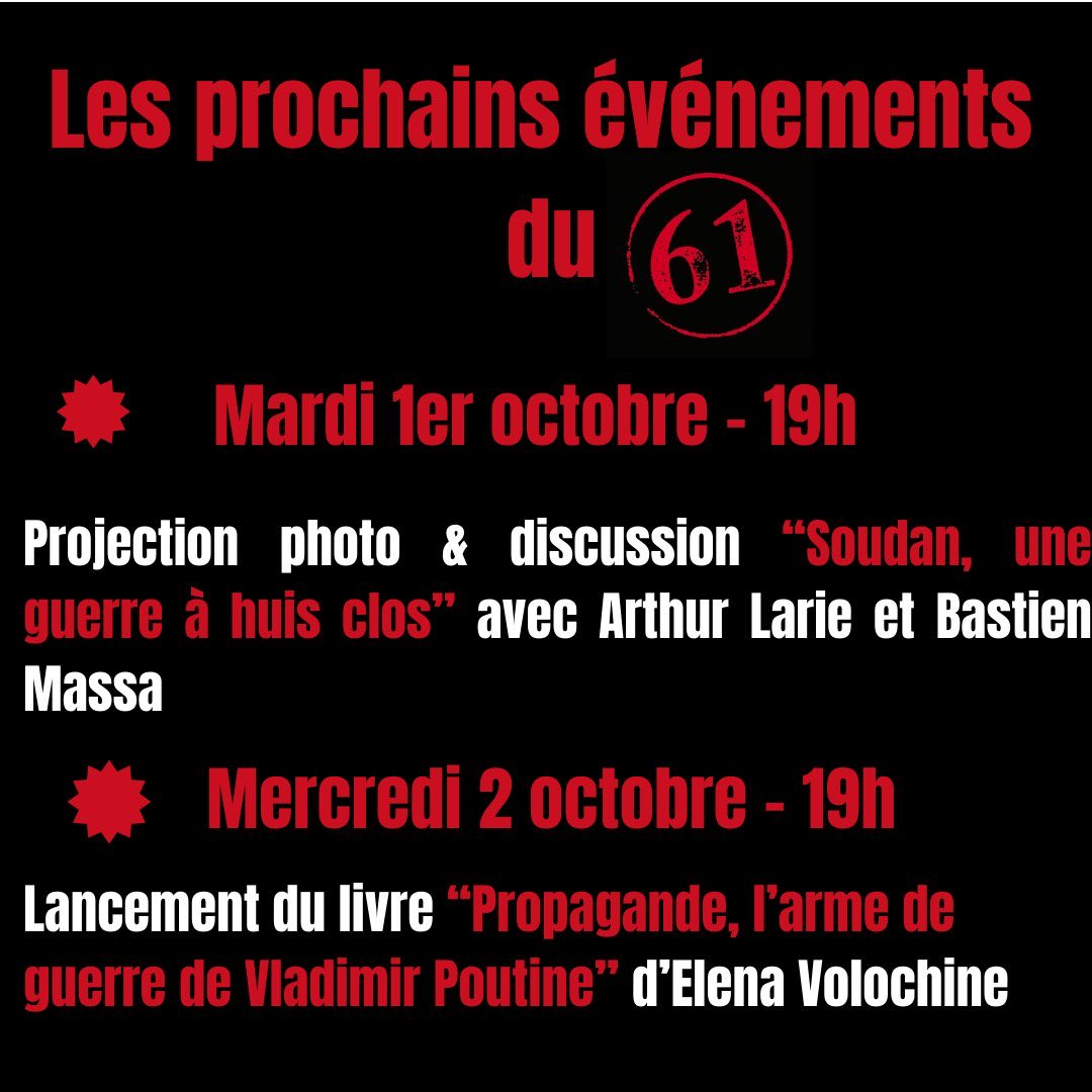 🚨RDV ce soir au 61 - 3 rue de l’Oise à Paris - pour le lancement de Propagande. L’arme de guerre de Vladimir Poutine !
Je me réjouis de vous retrouver ! ✒️