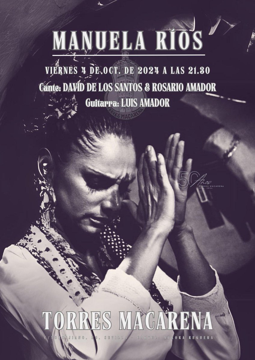 Manuela Ríos da la bienvenida al fin de semana en #TorresMacarena 

#Flamenco #Sevilla