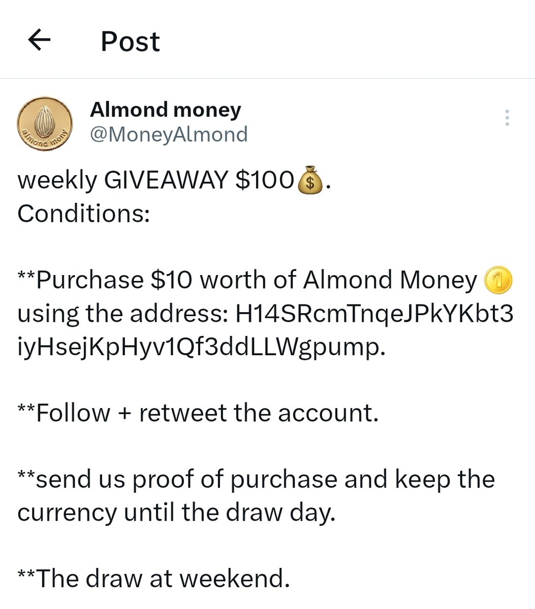 MoneyAlmond's tweet photo. Reminder for our GIVEAWAY💸💰 https://t.co/HEIPEalUa4