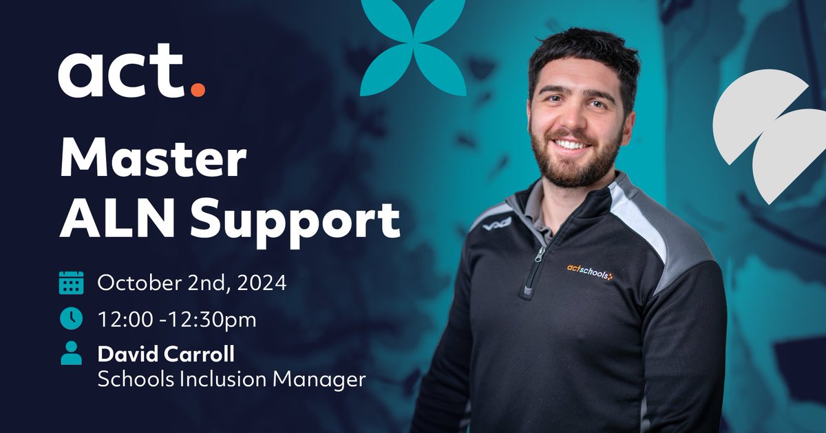acttrainingltd's tweet image. Teachers &amp;amp; school staff, today’s the day to master your ALN support! 🎓

Join us at 12:00 or watch on your own time. This 30-minute webinar is designed just for you!

👉 Register now: bit.ly/4dflAJF

#ALN #Education #Inclusion #TeacherSupport #Webinar