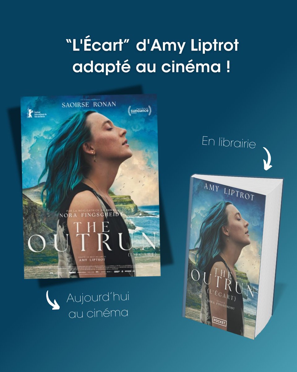 Pocket_Editions's tweet photo. #AUCINEMA 🎬 "L'écart", le roman autobiographique d'Amy Liptrot, vient d'être adapté au cinéma sous son titre original "The Outrun" !
📘 Pour l'occasion, (re)découvrez le livre avec une nouvelle couverture, en poche chez Pocket, dès le 3 octobre en librairie. https://t.co/PRf0ZyI5A4
