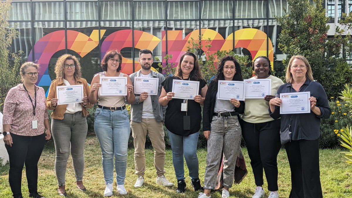 📸 Formation des tuteurs de l' <a href="/AdapeiAM/">ADAPEI des Alpes-Maritimes</a>   sur notre #CampusSudMetiers ! Focus sur l’accompagnement, la gestion des situations spécifiques et la transmission d’expertise.
Bravo à tous  🌟
👉 En savoir plus sur nos formations : shorturl.at/AcJGc
 #CSMlife #Cmonfutur