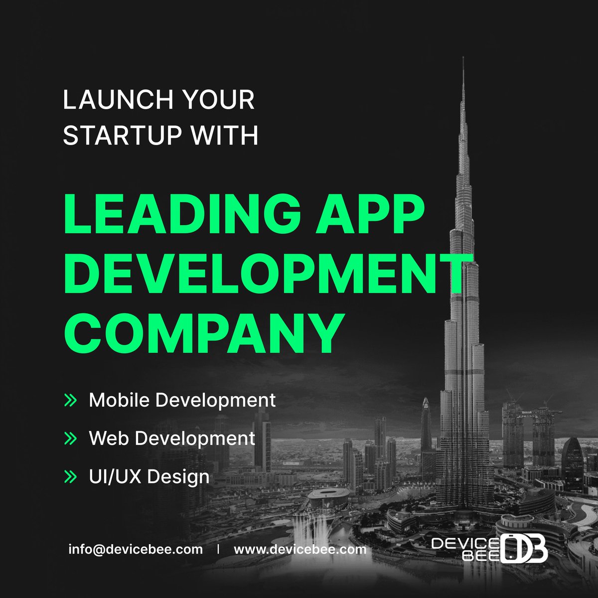 Devicebee's tweet photo. #DeviceBee is No.1 App Development Company in #Dubai

We are specialize in #Mobileapp #development solutions, #ReactNative #AppDevelopment, #FlutterAppDevelopment, Cross-platform app development solutions, iOS &amp; Android app development.

Contact us
https://t.co/JWC80gzSPM https://t.co/t07Ffb0jHh