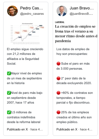 ¿Han sido buenos o malos los datos de #paro? 

Pues depende de tu timeline