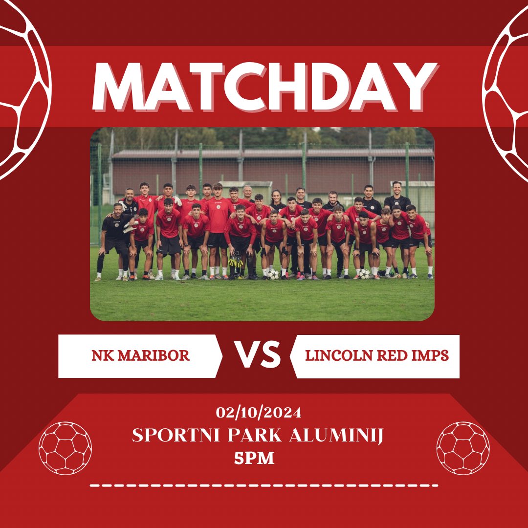 Lincoln Academy (@redimps_academy) on Twitter photo ๐ด MATCHDAY โซ๏ธ
๐ <a href="/nkmaribor/">NK Maribor</a>
๐ @UEFAYouthLeague
โ๏ธ First Round - Second Leg
๐ 5pm
๐๏ธ Sportni Park Aluminij
#LRI #Academy #UYL ๐น ๐ด MATCHDAY โซ๏ธ
๐ <a href="/nkmaribor/">NK Maribor</a>
๐ @UEFAYouthLeague
โ๏ธ First Round - Second Leg
๐ 5pm
๐๏ธ Sportni Park Aluminij
#LRI #Academy #UYL ๐น