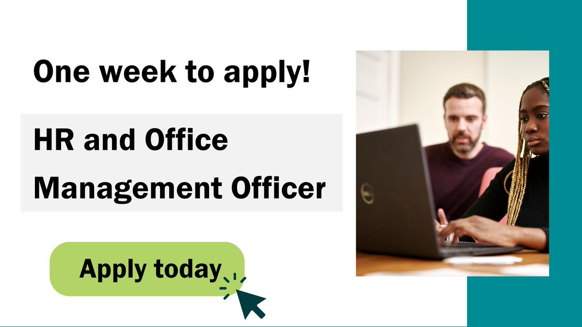 Our HR and Office Management Officer vacancy closes next week

View full details and apply on our website: intowork.org.uk/about/vacancie…