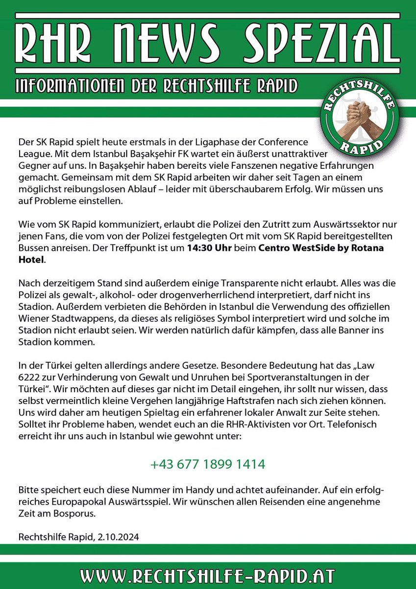 Rechtshilfe Rapid tweet media