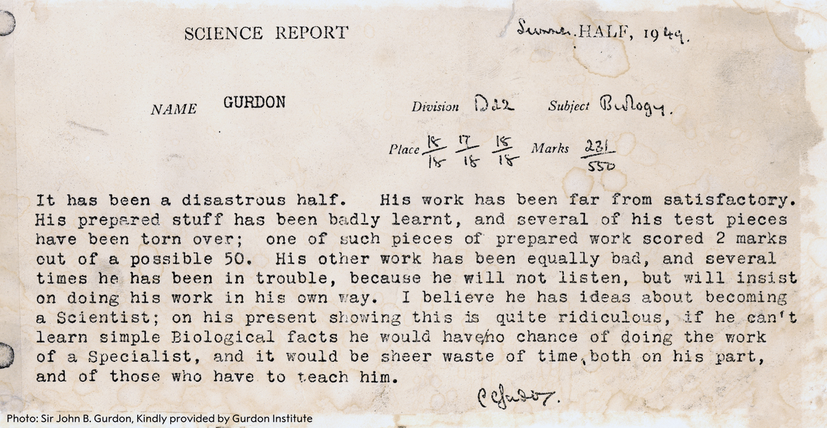 The Nobel Prize (@nobelprize) on Twitter photo Have a look at what John Gurdon's teacher thought about his dreams of becoming a scientist.
Thankfully Gurdon wasn't discouraged by this. He went on to receive the 2012 medicine prize for unlocking the secret of genetics.
What achievement will receive the 2024 medicine prize? Have a look at what John Gurdon's teacher thought about his dreams of becoming a scientist.
Thankfully Gurdon wasn't discouraged by this. He went on to receive the 2012 medicine prize for unlocking the secret of genetics.
What achievement will receive the 2024 medicine prize?