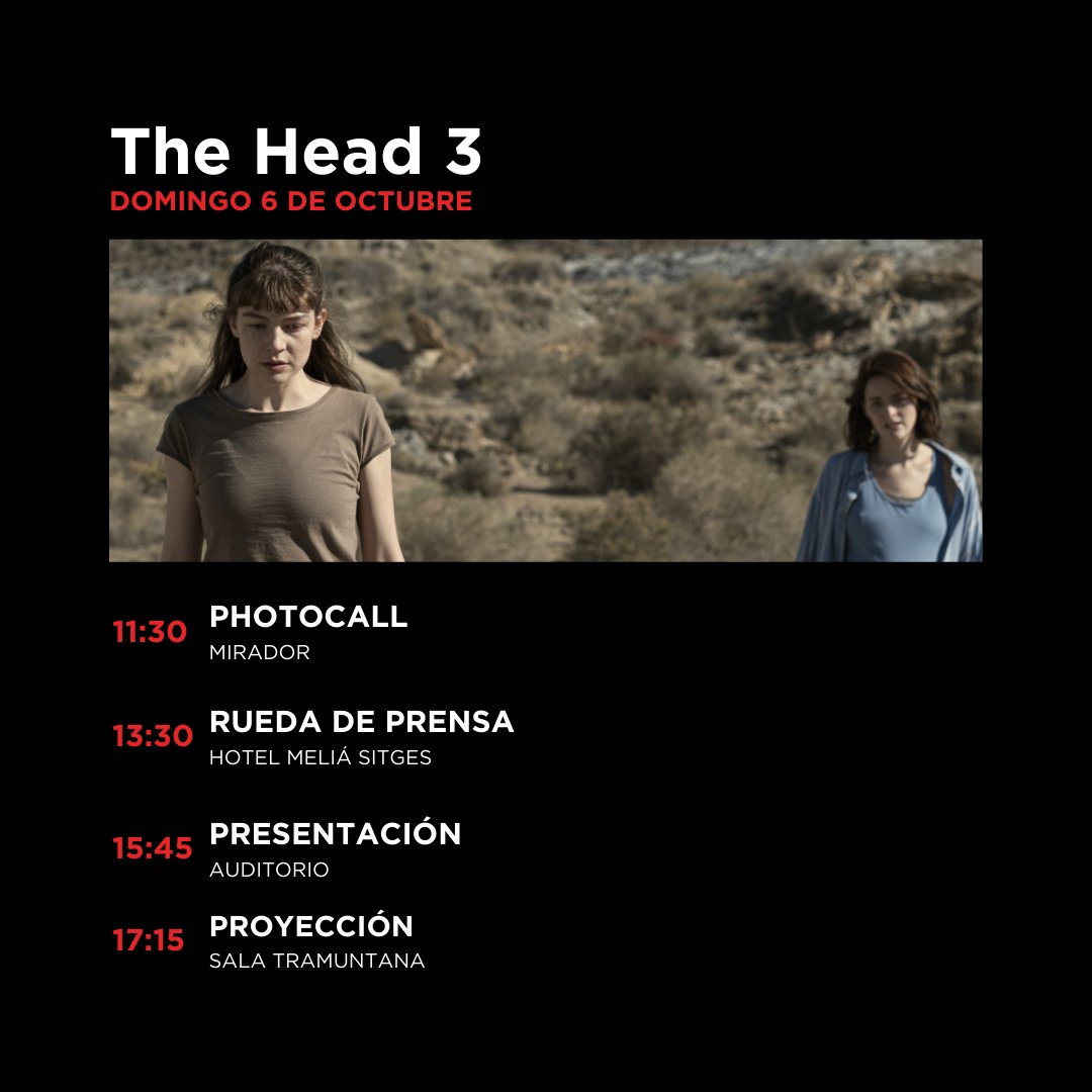 The Mediapro Studio presentará #TheHead3 en <a href="/sitgesfestival/">Sitges Film Festival</a>. 📺

#TheHead3 supone el final de la trilogía #TheHead y vuelve a estar protagonizada por #JohnLynch, <a href="/Katharine_OD/">Katharine O'Donnelly</a> y @oliviamorris891 con las incorporaciones de <a href="/claaragalle/">Clara Galle🧸✨</a>, Stanley Weber y Nine d'Urso, entre otros. 🤯