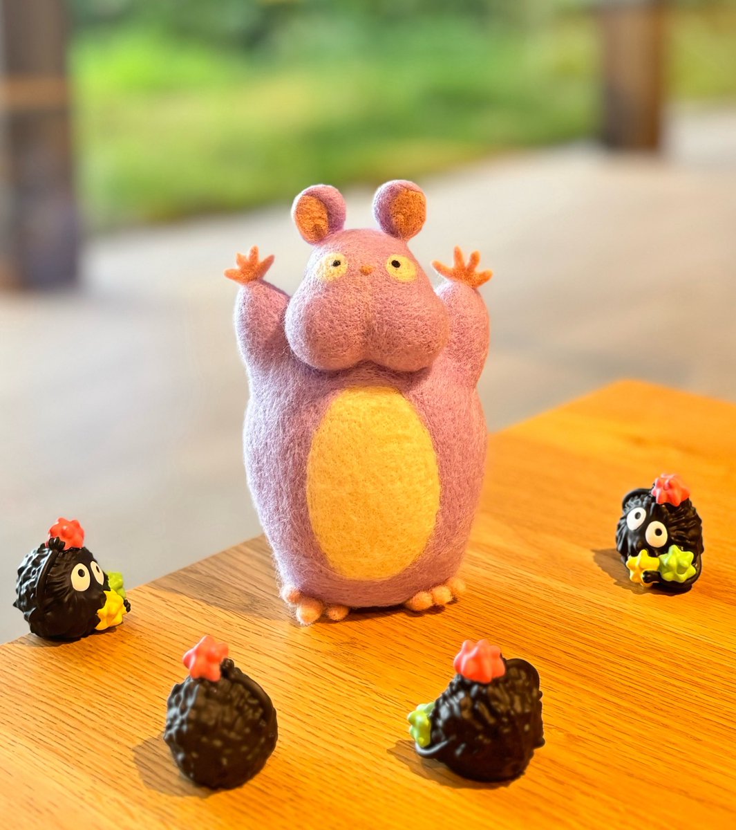 羊毛フェルトで千と千尋の神隠しの坊ネズミ作りました