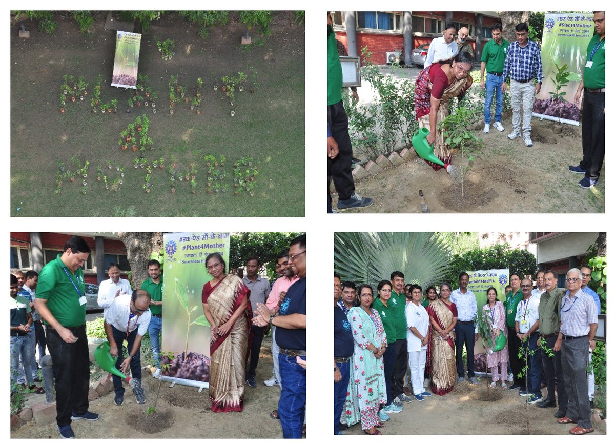 CSIR, India (@csir_ind) on Twitter photo As part of #EkPedMaaKeNaam campaign, on the occasion of #SwachhBharatDivas2024, <a href="/DrNKalaiselvi/">N Kalaiselvi</a>, Secretary, <a href="/IndiaDsir/">DSIR-INDIA</a> and DG, <a href="/CSIR_IND/">CSIR, India</a> planted saplings at CSIR Hqrs. Around 150 saplings were distributed to the employees. Each sapling planted and shared with employees symbolizes As part of #EkPedMaaKeNaam campaign, on the occasion of #SwachhBharatDivas2024, <a href="/DrNKalaiselvi/">N Kalaiselvi</a>, Secretary, <a href="/IndiaDsir/">DSIR-INDIA</a> and DG, <a href="/CSIR_IND/">CSIR, India</a> planted saplings at CSIR Hqrs. Around 150 saplings were distributed to the employees. Each sapling planted and shared with employees symbolizes