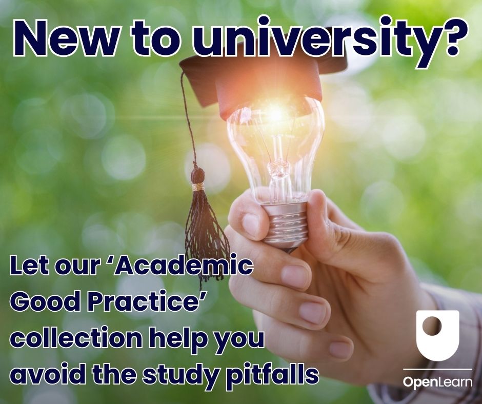Are you new to #university this year? Feeling your way into your studies? 

Then our 'academic good practice' collection might be what you need to help you understand academic integrity and avoid #plagiarism.

open.edu/openlearn/educ…