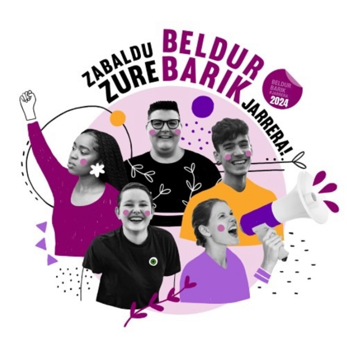 gipuzkoangazte's tweet photo. 📹 #BeldurBarik ikus-entzunezko lehiaketan parte hartzeko epea zabalik da azaroaren 8ra arte
🟣 12-20 urte bitarteko gazteek aukera dute indarkeria matxistaren aurkakoak diren eta beldur barik jarrera sustatzen duten 3 minutuko bideoak aurkezteko
🔗 https://t.co/WHIJcX27tN https://t.co/9Bo5O8YgFG