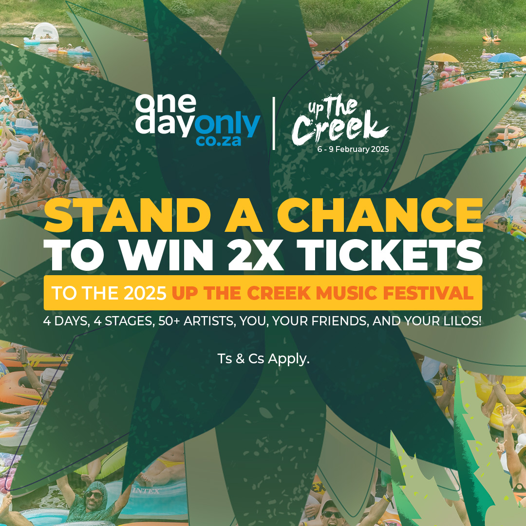 OneDayOnly.co.za (@onedayonlycoza) on Twitter photo Win 2x tickets to the 2025 Up the Creek Music Festival by entering below! ๐ฅณ
HOW TO ENTER ๐
1๏ธโฃ Like & RT post
2๏ธโฃ Comment & tag your bestie
3๏ธโฃ Follow @onedayonlycoza & <a href="/UpThe_Creek/">Upthe_Creek</a>
Competition closes 31st October, get your swimsuits ready! ๐
Ts & Cs apply.
#UpTheCreekFetsival Win 2x tickets to the 2025 Up the Creek Music Festival by entering below! ๐ฅณ
HOW TO ENTER ๐
1๏ธโฃ Like & RT post
2๏ธโฃ Comment & tag your bestie
3๏ธโฃ Follow @onedayonlycoza & <a href="/UpThe_Creek/">Upthe_Creek</a>
Competition closes 31st October, get your swimsuits ready! ๐
Ts & Cs apply.
#UpTheCreekFetsival