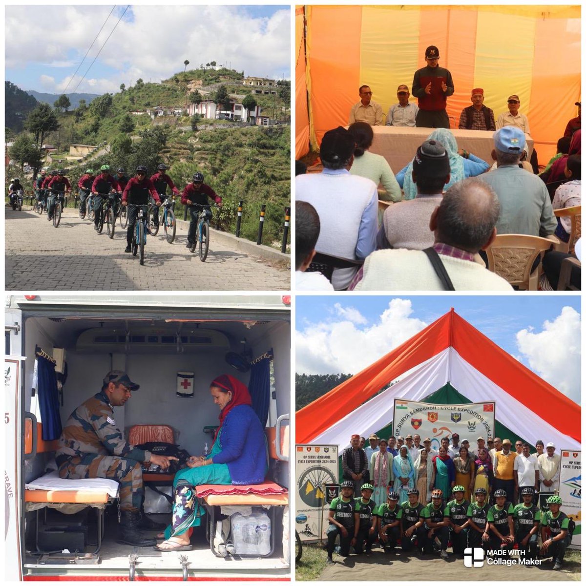 UBArea_IA's tweet photo. #IndianArmy
SHINGO Bn’s #CycleExpedition reached the village of Pati in #Kumaon as part of #OPSURYASAMBANDH. A veteran’s outreach programme with medical care for Veterans &amp; Veer Naris.
#VeteranOutreach 
#HonouringOurHeroes #HonouringOurVeerNaris
@adgpi
@suryacommand
@ProDefLko https://t.co/hWWcOTFnwb