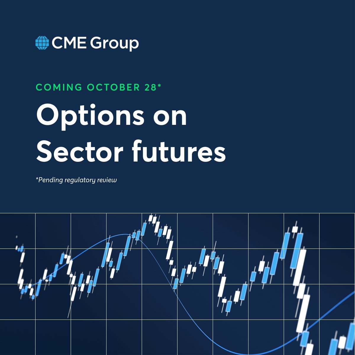 Starting October 28,* enjoy more ways to access capital-efficient sector  exposure. Seven new Sector options on futures will join the liquid Sector  Index product suite at CME Group. https://t.co/rjlWB2c07m