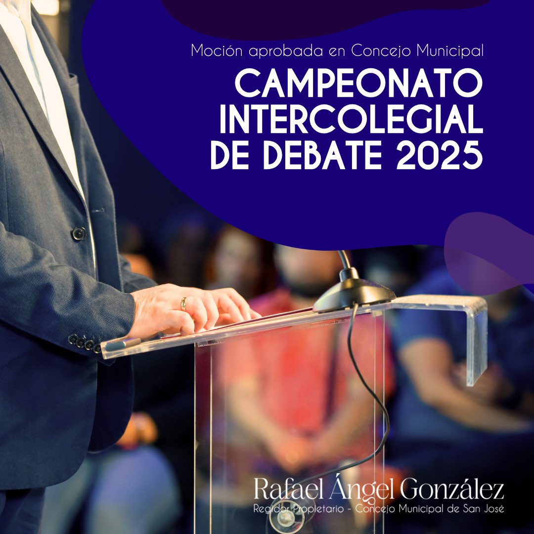 Ayer en el Concejo Municipal aprobamos la realización de un Campeonato Intercolegial de Debate para el 2025. 🚨🚨🚨