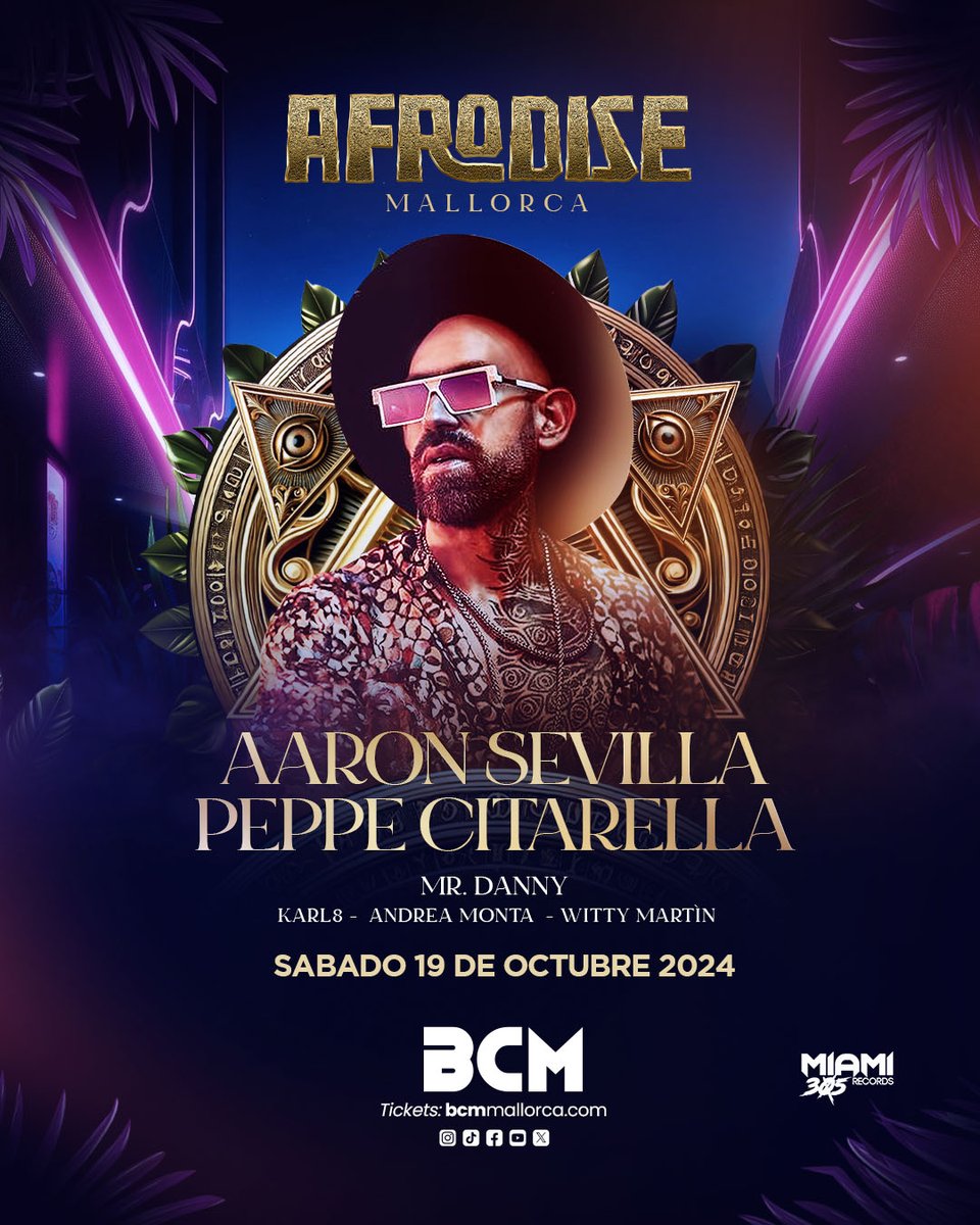 bcmmallorca's tweet photo. Afrodise is coming to Mallorca…

Featuring Aaron Sevilla and Peppe Citarella spinning the hottest tracks 💥

Let’s make memories on the dance floor.

Tickets/VIP bookings via our link in bio 🔗
https://t.co/y6cJxjxnFd

#Bcmmallorca #bcm #Mallorca #Calvia #summer2024 #vip #ticket https://t.co/TFq2Unp62d