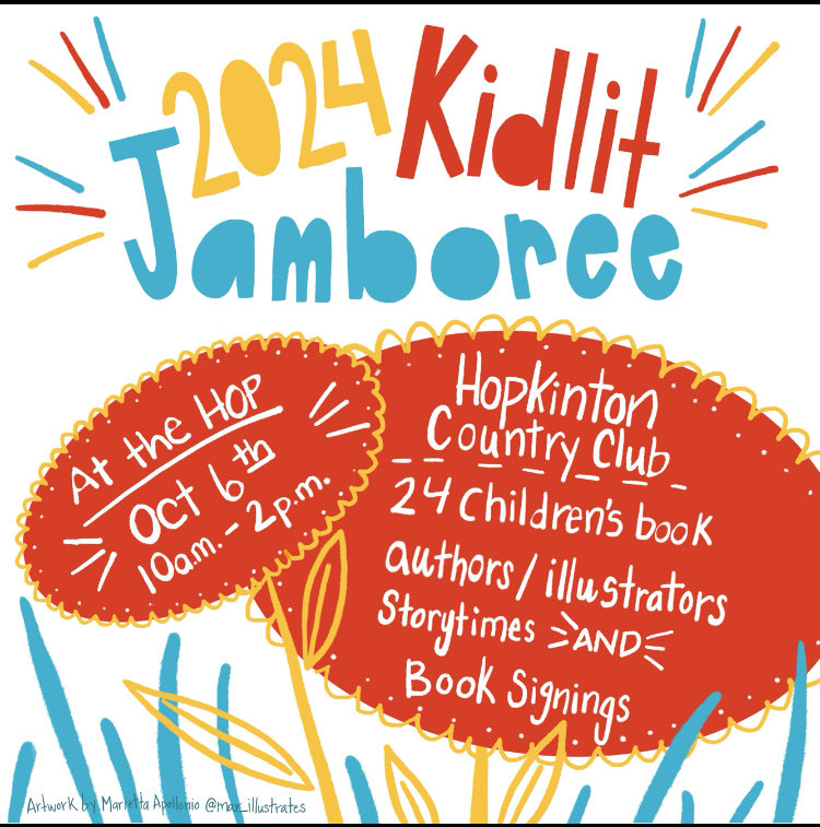 New England friends, looking for something fun to do this weekend? Come join us at the 2024 Kidlit Jamboree in Hopkinton, MA. 🥳🎉💕