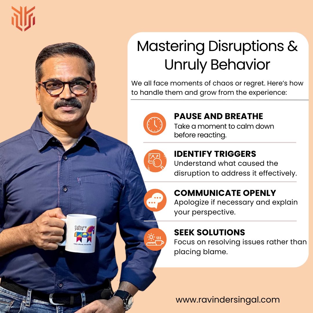ravindersingal's tweet photo. Every challenge is an opportunity in disguise. Mastering disruption and unruly behavior is the key to unlocking new possibilities! #disruption #unrulybehaviour #behaviourmanagement #behaviourmanagement https://t.co/olgckgSr7l