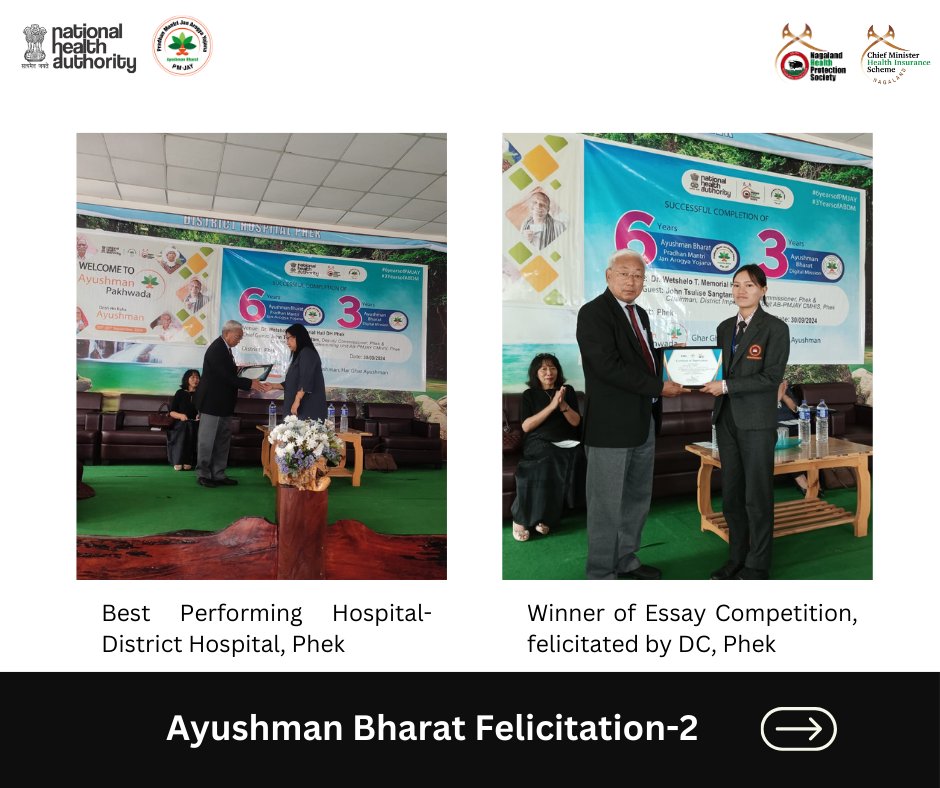 NHPSNagaland's tweet photo. Phek District celebrates- "Ayushman Pakhwada".

"Ghar Ghar Ayushman, Har Ghar Ayushman"
"Desh Ho Raha Ayushman"
#6yearsofpmjay #2yearsofcmhis #phek #healthcareforall https://t.co/tNt8zEepth