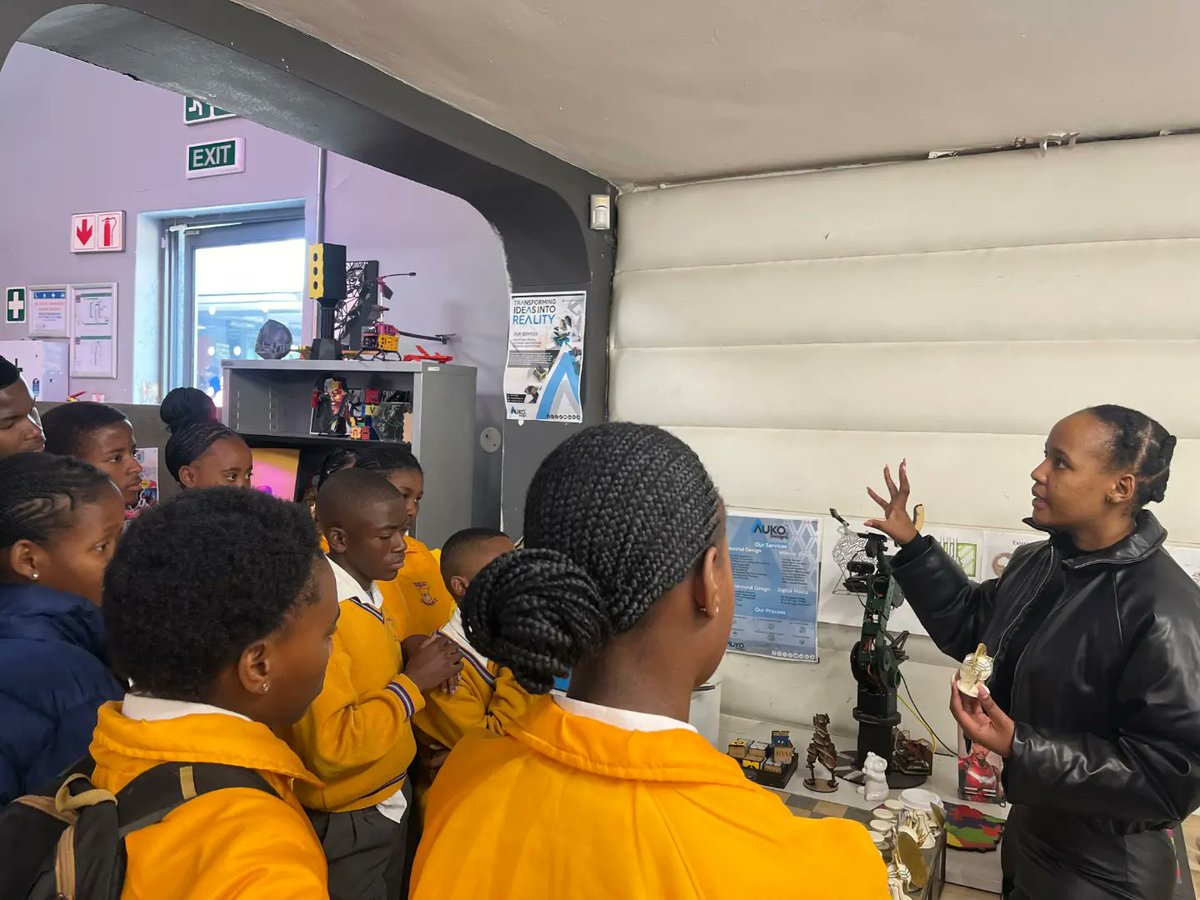 Thrilled to welcome students from Mbongeni Mgugudu Secondary school to our Makerspace. They are competing in the YEP World ORT competition, they're harnessing CAD, 3D printing and rich heritage chess set👌🏾✨💯...